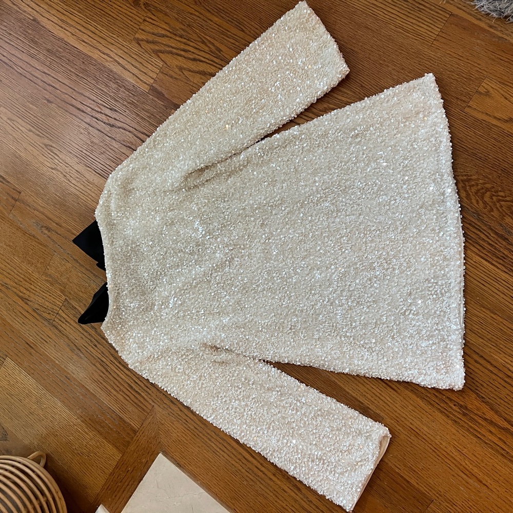H&M White Sequin Dress L - Picture 4 of 5